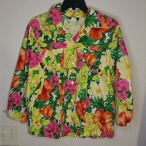 AJ Clothing Company floral jacket size large